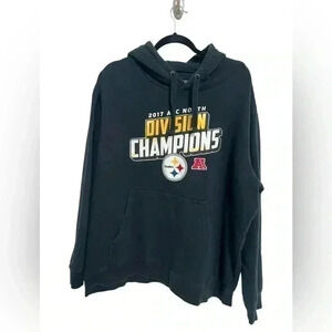 NFL Fanatics Pittsburgh Steelers 2017 AFC North Division Champs Black Hoodie